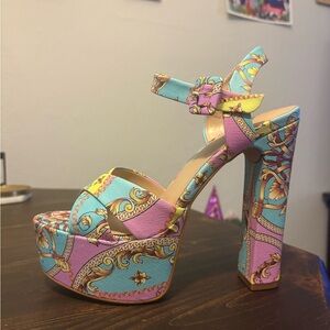 Aldo Patterned Platform Heels